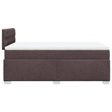 thumbnail of vidaXL Boxspringbett mit Matratze Dunkelbraun 120x200 cm Stoff
