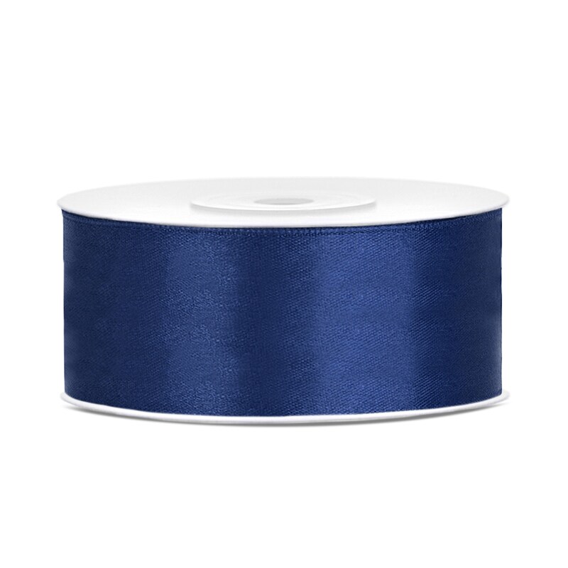 Satin Geschenkband marineblau 25m 25mm breit