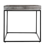 thumbnail of Mesa auxiliar HWC-K71, mesa de centro mesa de centro, madera de paulownia certificada MVG metal 60x60x60cm ~ gris oscuro