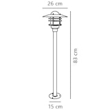 thumbnail of Potelet_SSL AGGER  Acier galvanisé Acier galvanisé, H.83 - IP54 - E27 / Extérieur