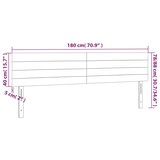 thumbnail of vidaXL LED Kopfteil Dunkelgrau 180x5x78/88 cm Stoff