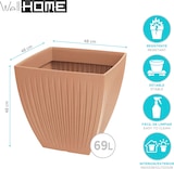 thumbnail of WellHome - Blumentopf aus rotationsgeformtem Kunststoff 69L Ø48x48cm in farbe Terrakotta - Latia Square MIDL