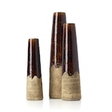 thumbnail of Bazar Bizar Vase en grès cérame 14.5x14.5x58.5 cm marron béton