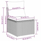 thumbnail of vidaXL Garten-Sofa-Set 9 pcs Braun 55 x 55 x 37 cm Poly-Rattan