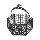 thumbnail of MUEBLEAR - Conjunto de cesto plástico preto + pinças 21x17x11cm