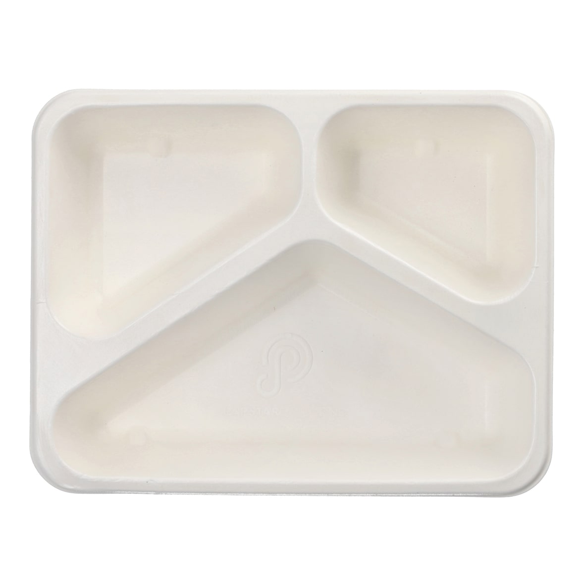 PAPSTAR, Menubakken topseal suikerriet, PLA gecoat 3-vaks 1000 ml 4,9 cm x 22,7 cm x 17,8 cm