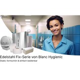 thumbnail of SET: 1x Jumbo-Toilettenpapierspender EDELSTAHL matt + 2 Jumborollen-Toilettenpapier 300m, 2-lagig