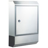 thumbnail of Briefkasten mit Zeitungsrolle, Edelstahl, Postkasten mit Zeitungsfach