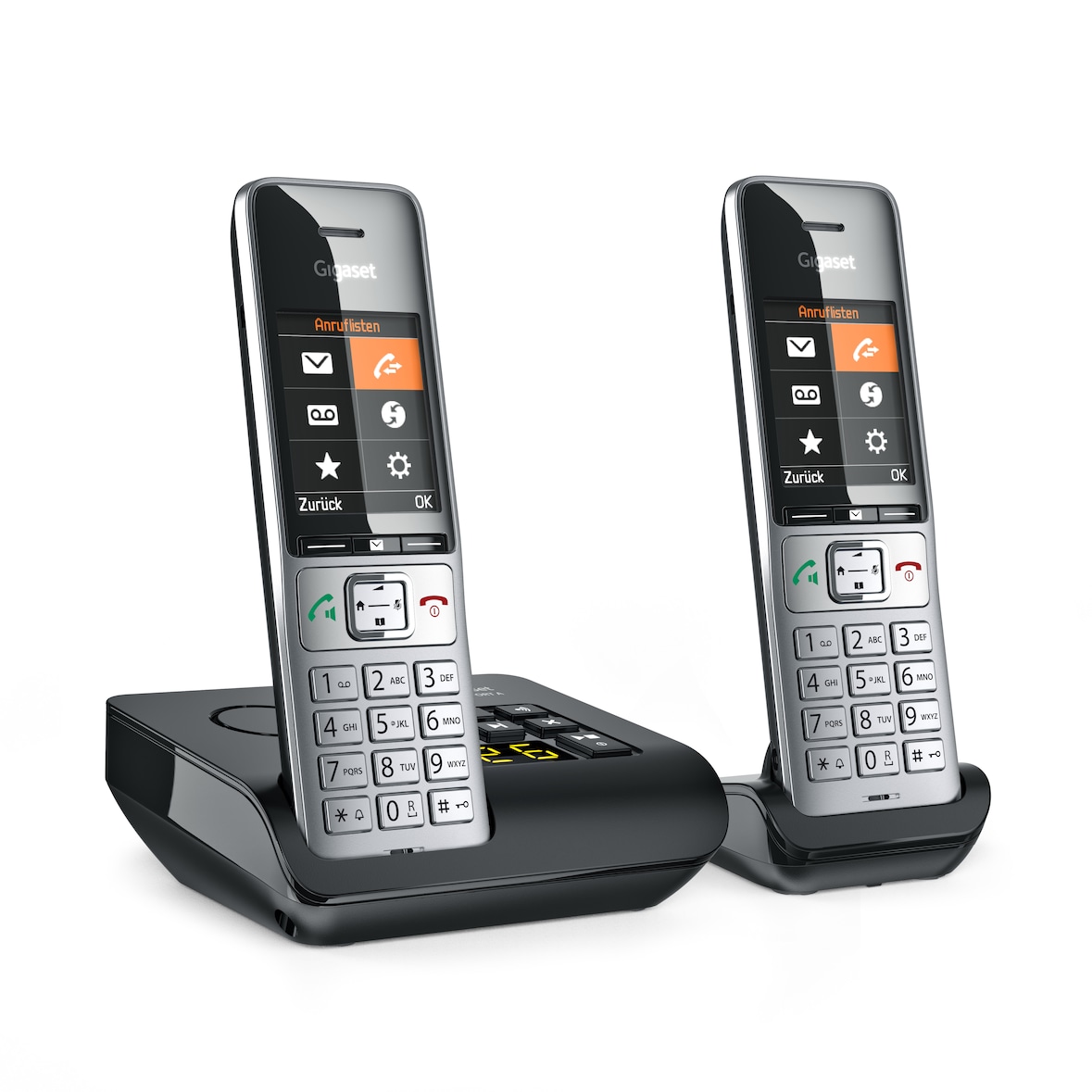 Gigaset Comfort 500A Duo silber schwarz