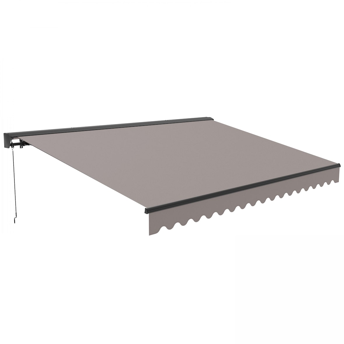 Toldo semi-integral 3x2,5m en aluminio color topo