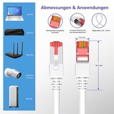 thumbnail of Helos Patchkabel S/FTP Cat 6 weiss 3,0m