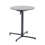 thumbnail of METRO PROFESSIONAL Table de bistrot Sofia, pliante, acier, impression effet bois, Ø 60 x 74 cm, ronde, gris foncé