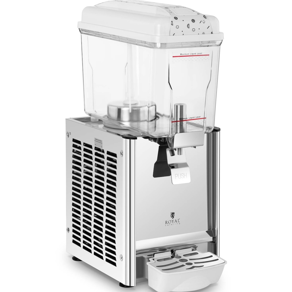 Royal Catering Dispensador de bebidas frías - 12 L - sistema de refrigeración y agitado