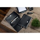 thumbnail of Pasta acordeão Leitz Recycle. PP. 5 compartimentos expansíveis mais 1 frontal fixo. DIN A4. preto. Embalagem de 1 unidades