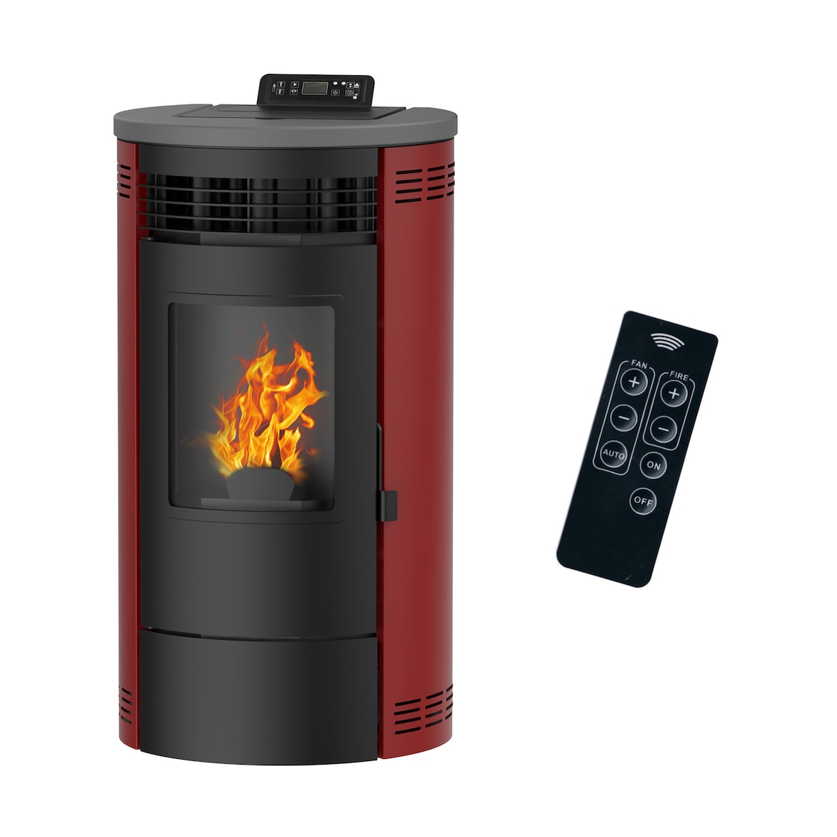 Luft-Pelletofen Flavia 15 kW Sannover Bordeaux