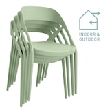 thumbnail of METRO PROFESSIONAL Cadeira empilhável com braços, plástico, verde menta