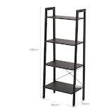 thumbnail of COSTWAY Librería, Estante 4 Niveles, Estante Escalera de Madera con Seguros Antivolco y Patas Ajustables, Estructura Metálica