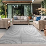 thumbnail of Teppich Balkon Skandinavischer 3D-Design Pflegeleicht Waschbar Strapazierfähig Terrasse Küche Silber 240x340 cm – ENGADIN von Kadima Design