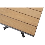 thumbnail of METRO PROFESSIONAL Table carrée de terrasse SHAD, rabattable, aluminium aspect bois, 70 x 70 cm, résistante, pied réglable & bague antivol, beige/noir
