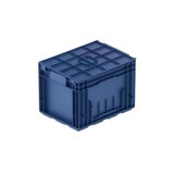 thumbnail of PROREGAL VDA KLT Kleinladungsträger mit Verbundboden & Auflagedeckel | HxBxT 28x30x40cm | 22 Liter | KLT, Transportbox, Transportbehälter