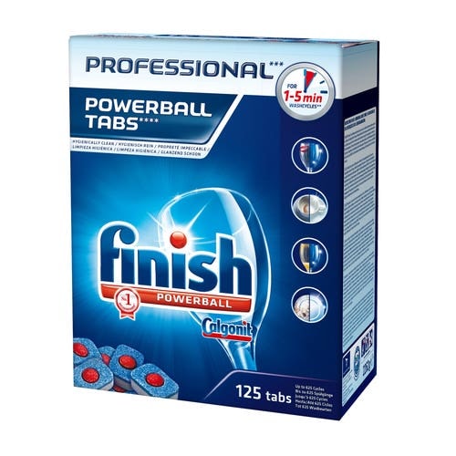 Finish professionel powerball tablette x125 - pour lave vaisselle professionnel