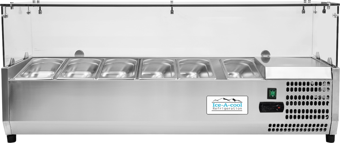 ICE-A-COOL - ICE3884GR - VRX 1500/380 Kühlaufsatz mit Glasaufsatz - GN1/3