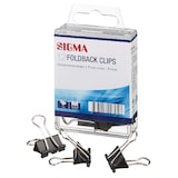 thumbnail of SIGMA Clips para carpetas, metal, 19 mm, negro, 12 unidades