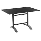 thumbnail of Gastro Outdoor Terrassentisch Rene Double | klappbar | 120x70 cm | HPL Compact Grafit Schiefer | Made in Germany