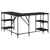 thumbnail of vidaXL Schreibtisch Schwarz Eichen-Optik 139 x 139 x 75 cm