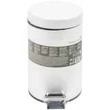 thumbnail of Tarrington House Papelera de pedal, metal, Ø16,8 x 25,8 cm, redonda, blanca, 3 L