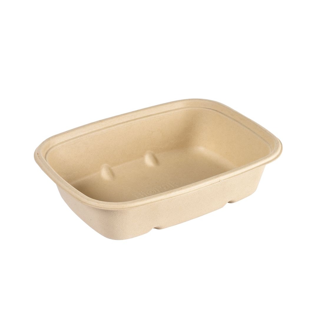 160x DUNI Cube Schale rechteckig 900 ml Braun ungeteilt