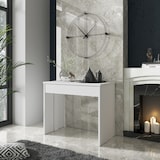 thumbnail of Consolle Tavolo Allungabile Estensibile Moderno Da 50 A 302 cm 6 Allunghe Per 14 posti Guide In Metallo Salvaspazio Soggiorno Salotto Cucina Bianco