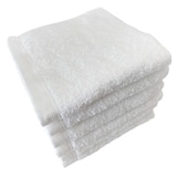 thumbnail of Lot de 6 serviettes de bain 50x100, 450g, fils 16/1, blanc, 100% coton