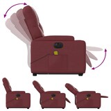 thumbnail of vidaXL Massagesessel mit Aufstehhilfe Elektrisch Weinrot Kunstleder