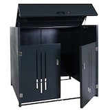 thumbnail of Müllcontainerverkleidung HWC-M54, Müllcontainerbox Industrie-Abfallcontainer, Container bis 1100L 154x160x136cm, Stahl