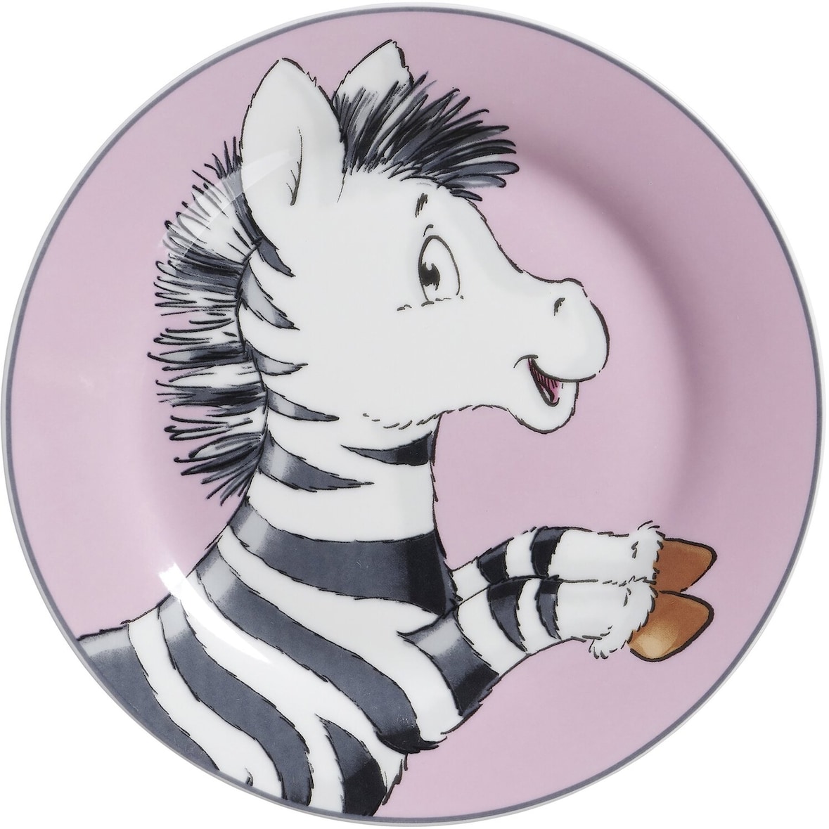 R&B Frühstücksteller Kindergeschirr Happy Zoo Zebrafohlen Zoe Porzellan 19 cm