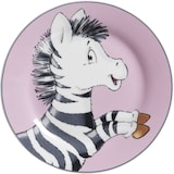 thumbnail of R&B Frühstücksteller Kindergeschirr Happy Zoo Zebrafohlen Zoe Porzellan 19 cm