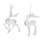 thumbnail of Christbaumschmuck Kunststoff 15cm Hirsch Figur 1 Stück sortiert Bruchfest Weihnachtsbaum Anhänger Weihnachten Weihnachtsbaumschmuck Klar Transparent