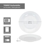 thumbnail of 6er Set TOMMY Kuchenteller weiß Porzellan 20 cm