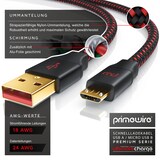 thumbnail of Primewire Micro-USB 2.0 zu USB Typ A Kabel, UltimateCharge MicroUSB 2.0 Schnellladekabel mit Datenübertragung - 5m