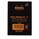 thumbnail of Rhodia 10x Gehefteter Notizblock Rhodia No.11 A7 80 Blatt liniert 80g - Schwarz 116009C