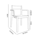 thumbnail of garbar DANNA Set 4 Silla Con Brazos Interior, Exterior Gris Verdoso