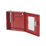 thumbnail of Boite à clés vitrée murale, acier, vitre interchangeable, 170x175x55mm, 2 clés, rouge - THIRARD