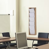 thumbnail of Présentoir Mural Bois naturel 5 cases A4 Portrait