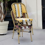 thumbnail of METRO PROFESSIONAL Chaise Pigalle, empilable, aluminium / rotin PE, jaune