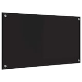 thumbnail of vidaXL Keuken Achterwand Zwart 90 x 50 cm gehard glas