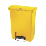 thumbnail of Poubelle à pédale frontale large Slim Jim Step-On Rubbermaid jaune 30L