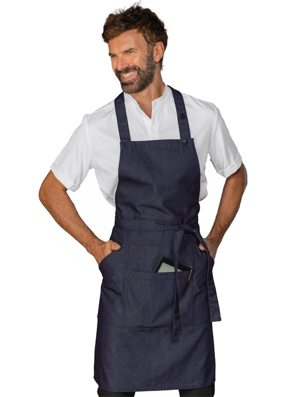 Isacco Avental Peitilho Gladiator Stone. Denim