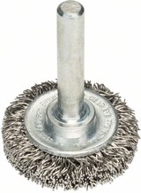 thumbnail of Scheibenbürste, gewellt, rostfrei, 30 mm, 0,3 mm, 6 mm, 4500 U/ min