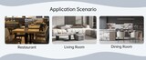 thumbnail of Esszimmerstuhl 2er Set 95x40x41 cm Schwarz+Silber mit PU Bezug und Metallbeinen, gepolsterter Sitz mit Schaumstoff, modern und pflegeleicht